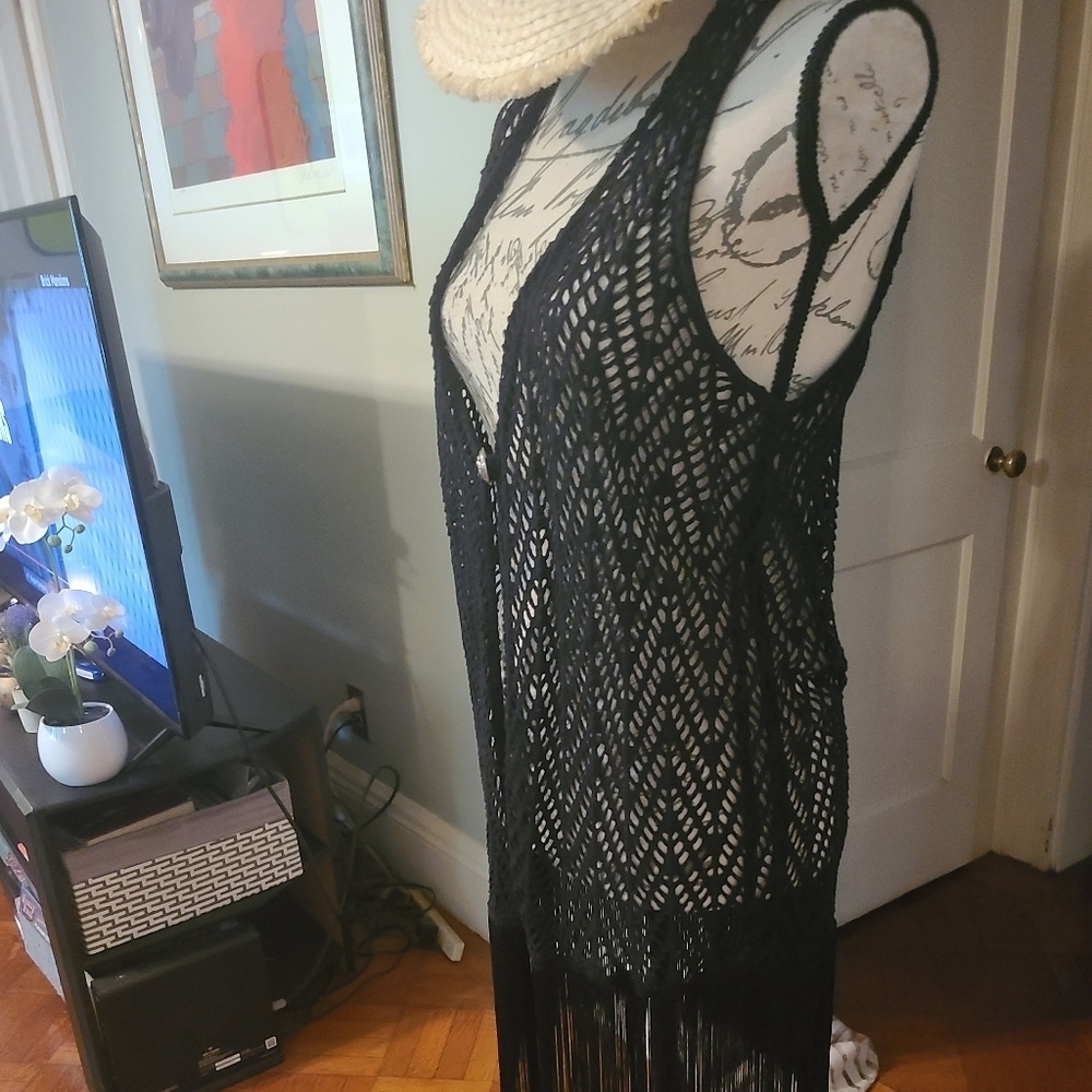 HP🔥🔥🔥Fringe net see through vest or coverup - Picture 3 of 7